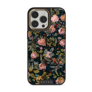 Burga Elite iPhone15 Pro Case, Bloomy Garden Vintage